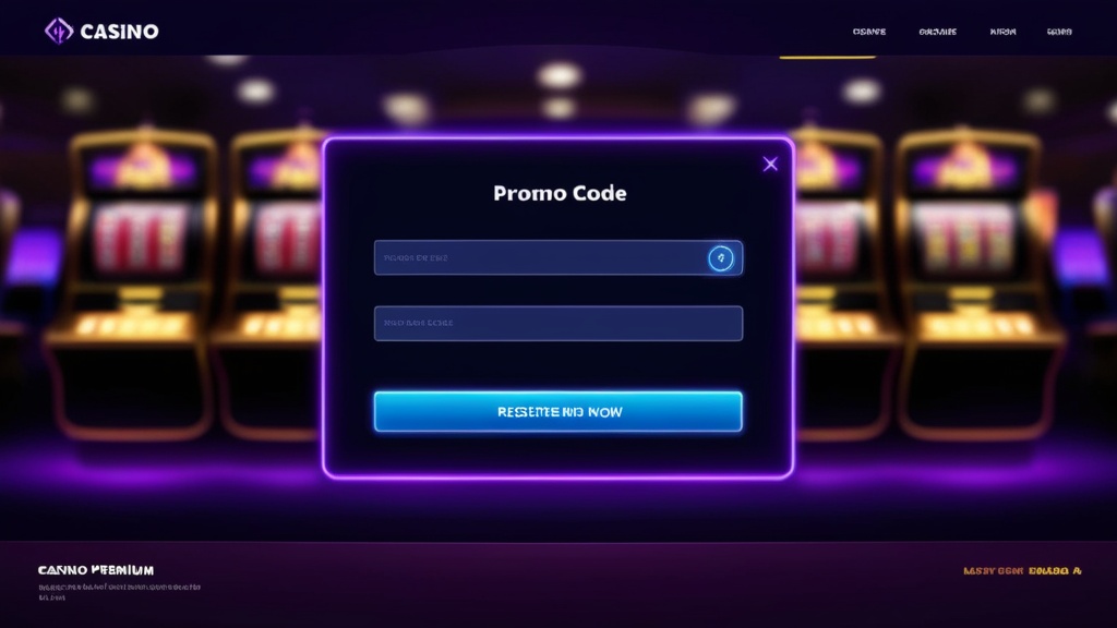 Registrierungsfenster im Casino mit markiertem Promo-Code-Feld