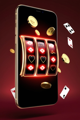 Smartphone mit Casino-App