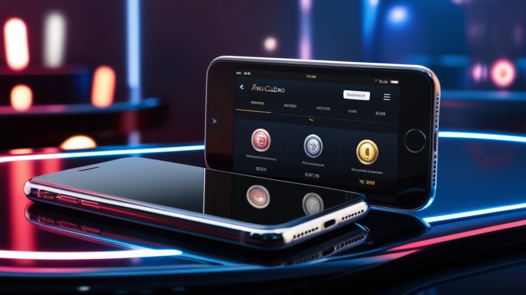 iPhone mit mobiler Casino-Oberfläche im dunklen Casino-Setting