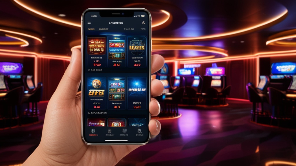 Smartphone mit mobilen Funktionen für Spiele und Wetten im Casino-Design